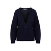 Prada Women's Dark Wool Blend Sweater In Blue