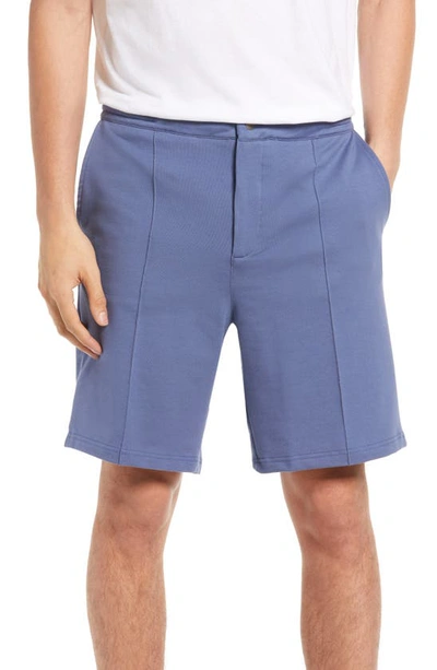 Stone Rose French Terry Shorts In Blue
