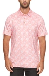 FLAG AND ANTHEM QUEENSBURY TROPICAL PRINT PERFORMANCE POLO