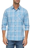FLAG AND ANTHEM ROGERS PLAID SINGLE POCKET BUTTON-UP SHIRT