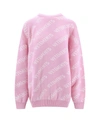 Vetements Monogram Lurex Knit Sweater In Pink