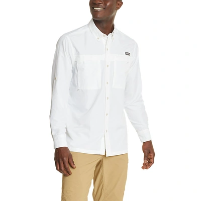Eddie Bauer Men's Ripstop Guide Long-sleeve Shirt In White