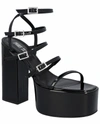 Paris Texas Jessica Leather Platform Sandals In Black