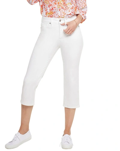 Nydj High-rise Thigh Shaper Straight Crop Jean In White