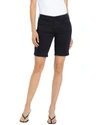 Nydj Linen Blend Bermuda Shorts In Black