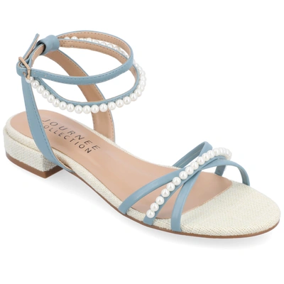 Journee Collection Collection Women's Tulsi Sandals In Blue