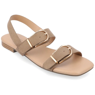 Journee Collection Collection Women's Twylah Sandals In Beige