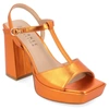 Journee Collection Women's Parson Platform Sandal In Orange