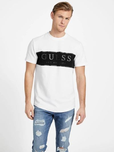 Guess Factory Andrew Logo Tee In White