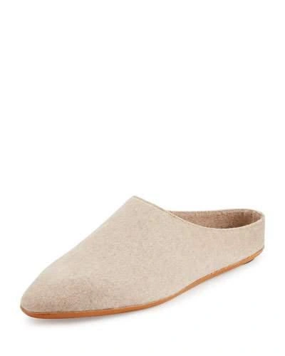The Row Bea Point-toe Slipper Shoes In Ivory