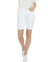 Nydj Briella Floral Print Bermuda Shorts In White