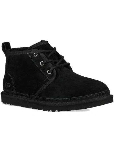Ugg Neumel Womens Suede Shearling Casual Boots In Black