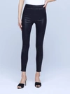 L AGENCE ROCHELLE COATED JEAN IN BLACK COATED