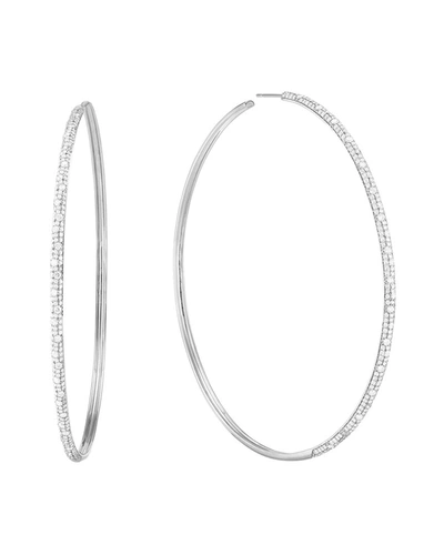 Lana Jewelry 14k 3.04 Ct. Tw. Diamond Hoops In Silver