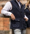 ALAN PAINE FELWELL QUILTED VEST IN NAVY