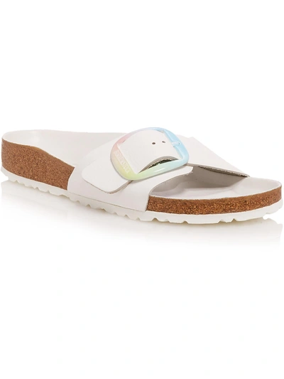 Birkenstock Madrid Big Buckle Womens Slides Footed Sandals Flatform Sandals In White