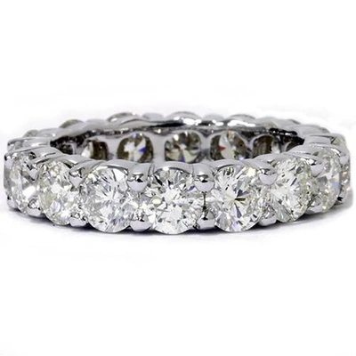 Pompeii3 Platinum 5 Ct Diamond Eternity Ring Womens Wedding Band In Silver