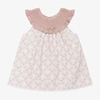 MEBI GIRLS PINK FLORAL CHECK DRESS