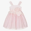 BALLOON CHIC GIRLS PALE PINK TULLE FLOWER DRESS