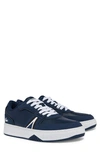 Lacoste Men's L001 Leather Color-pop Sneakers - 10 In Navy/ White