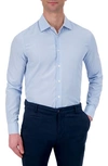 REPORT COLLECTION SLIM FIT CHECK PRINT PERFORMANCE DRESS SHIRT