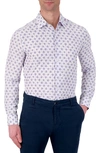 REPORT COLLECTION SLIM FIT FLORAL PERFORMANCE DRESS SHIRT