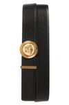 VERSACE BIGGIE MEDUSA LEATHER BELT