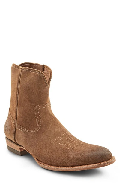 Frye Austin Inside Zip Western Boot In Dark Ash