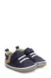 Robeez Adam Leather Sneaker In Navy