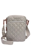 Mz Wallace Metro Crossbody In Pewter/silver