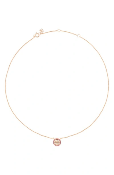 Tory Burch Women's Miller 18k Gold-plated & Crystal Pendant Necklace In Gold Ruby