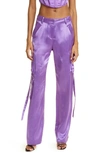 Retroféte Straight-leg Cargo Trousers In Orchid Purple