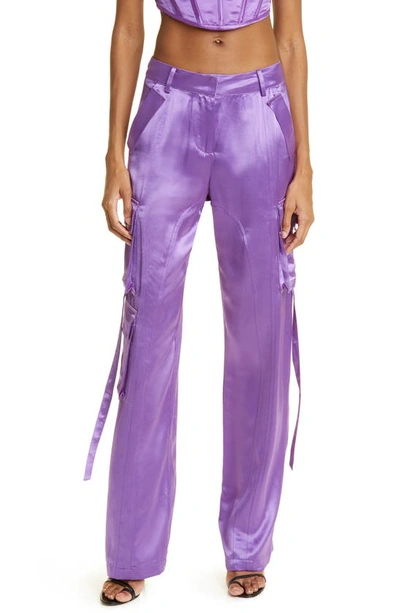 Retroféte Straight-leg Cargo Trousers In Orchid Purple