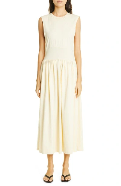 TOTÊME SLEEVELESS COTTON MIDI DRESS