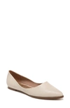 Zodiac Hill Pointy Toe Flat In Birch Beige