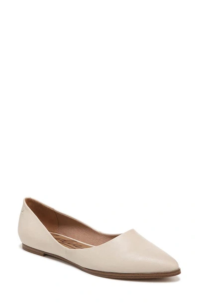 Zodiac Hill Pointy Toe Flat In Birch