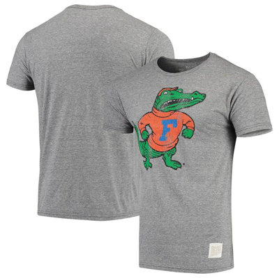 Retro Brand Original  Heathered Gray Florida Gators Vintage Tri-blend T-shirt In Heather Gray