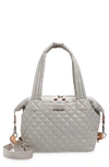 Mz Wallace Sutton Medium Deluxe Crossbody In Pewter