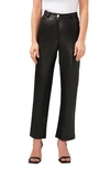 Halogen 5-pocket Faux Leather Pants In Rich Black