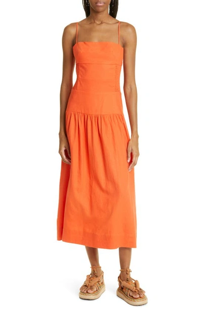 Farm Rio Midi Dress In Orange | ModeSens