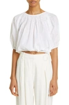 Merlette Azalea Pin-tucked Cotton Blouse In White