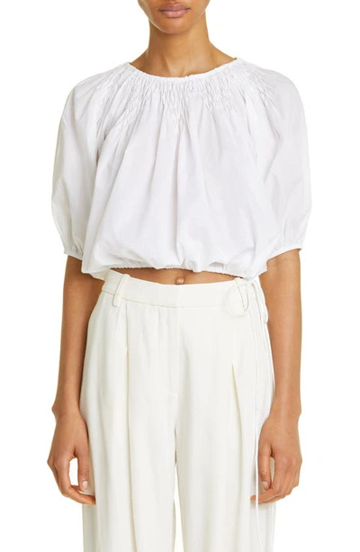 Merlette Azalea Pin-tucked Cotton Blouse In White