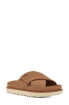 Ugg Women's Goldenstar Crisscross Slide Platform Sandals In Chestnut