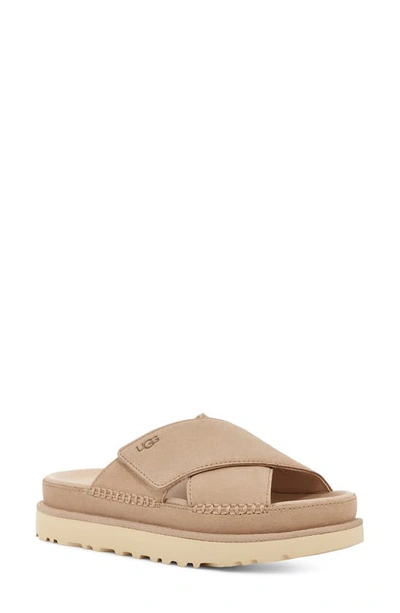 Ugg Goldenstar Crossover Slide Sandal In Driftwood