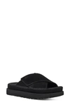 Ugg Goldenstar Crossover Slide Sandal In Black