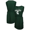 G-iii 4her By Carl Banks Green Michigan State Spartans Goat Swimsuit Cover-up Dress In Green