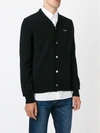 Comme Des Garçons Play Comme Des Garcons Play Black Heart Patch Cardigan In Black