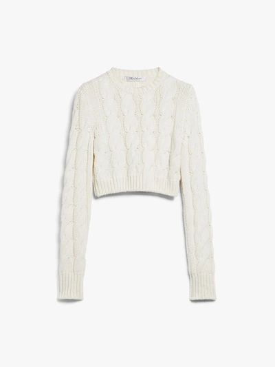 Max Mara Pullover Sfinge In White