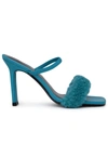 By Far Light Blue Leather Ada Sandals In Light Blue