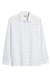 TED BAKER TED BAKER LONDON MARSHES FLOWER STRIPE COTTON BUTTON-UP SHIRT